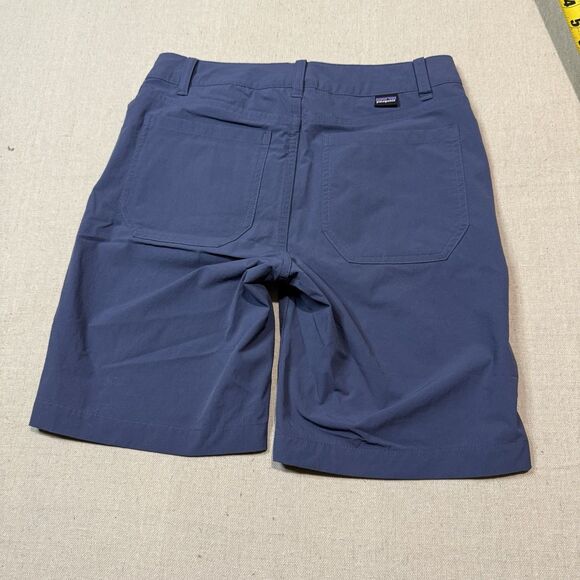 Patagonia Shorts Quandary Womens Size 2 Flat Front Navy Nylon Pockets 8” Inseam - Picture 2 of 7